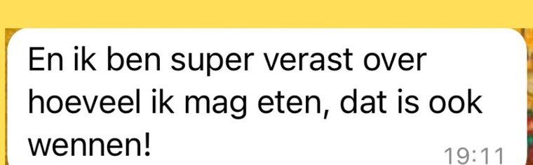 Vetpercentage van 33 naar 30,4 procent, en 2 kilo eraf